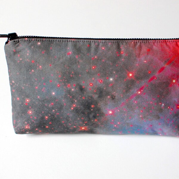 Galaxy Nebula Print Clutch Bag Space Purse Makeup Pouch