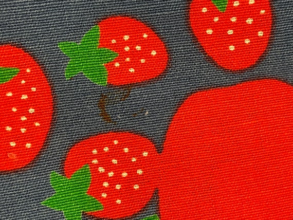 Vintage Strawberry A Line Skirt 70’s Sweet Denim … - image 8