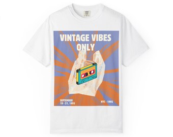 Vintage Vibes Only T-Shirt, 90s Retro Cassette Graphic Tee