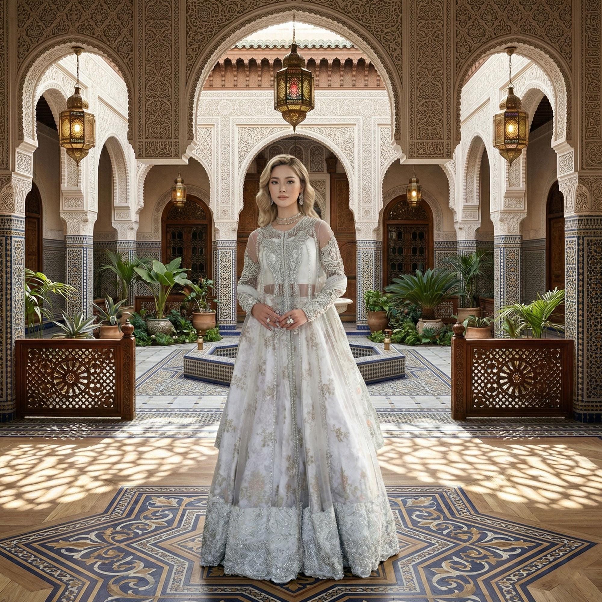 green emerald velvet dress T2489Z Modest Wedding Dress – A Closet Full of Dresses main image 0