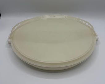 Recipiente Tupperware con compartimentos y tapa, redondo grande de 30 cm (12"), modelo 405-2.