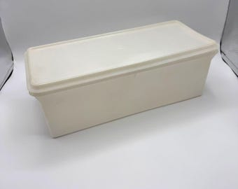 Boîte à pain Tupperware avec couvercle transparent 606 607 vintage des années 1970 fabriquée aux États-Unis