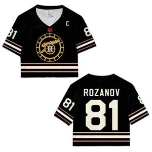 Rozanov Beheiztes Rivalität Croptop Fussball-Trikot, Beheiztes Rivalität-Shirt, Connor Storrie Rozanov-Shirt