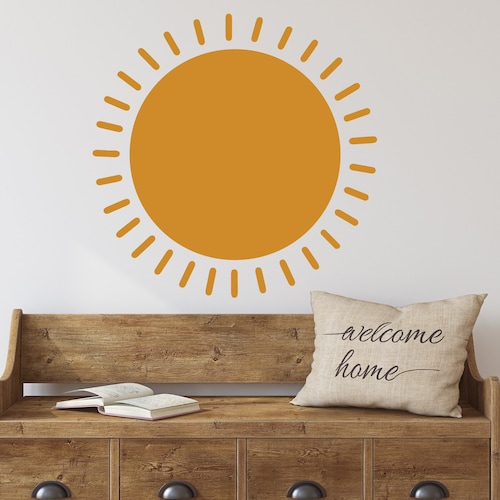 Wall Decal Boho Sun Sun Wall Sticker Etsy