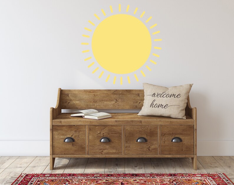 Sun Wall Decal Boho Sun Wall Sticker Decal Peel and Stick Etsy Australia