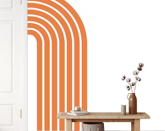 Arch Wall Decal - Boho Stripe Arch Wall Decal Sticker - Peel and Stick Decals - SD303