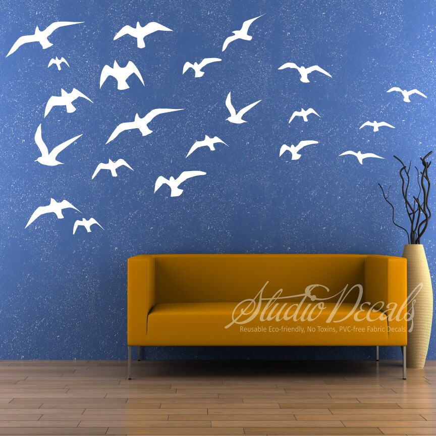 Seagull Decals Seagull Bird Decals 681 Etsy