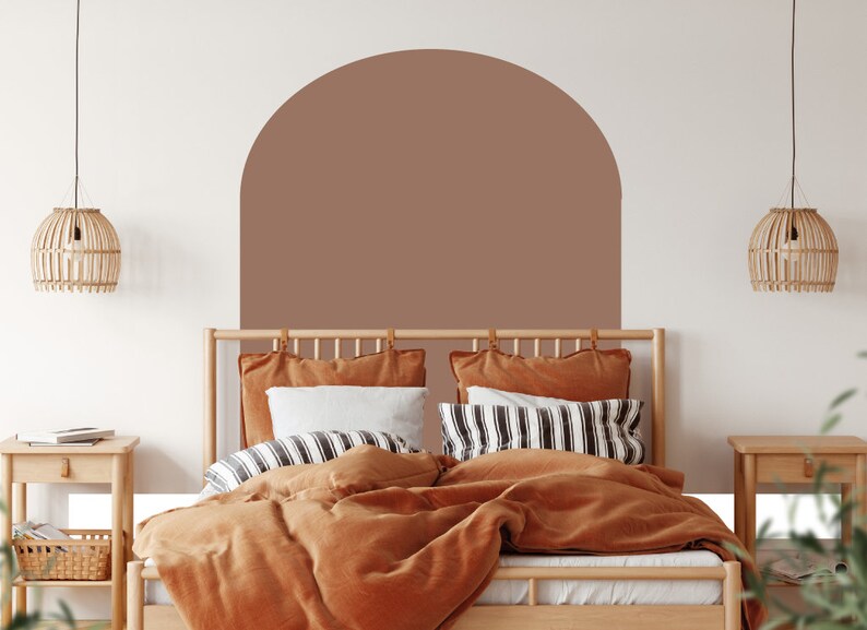 Headboard Wall Decal Arch Headboard Wall Decal Sticker Etsy