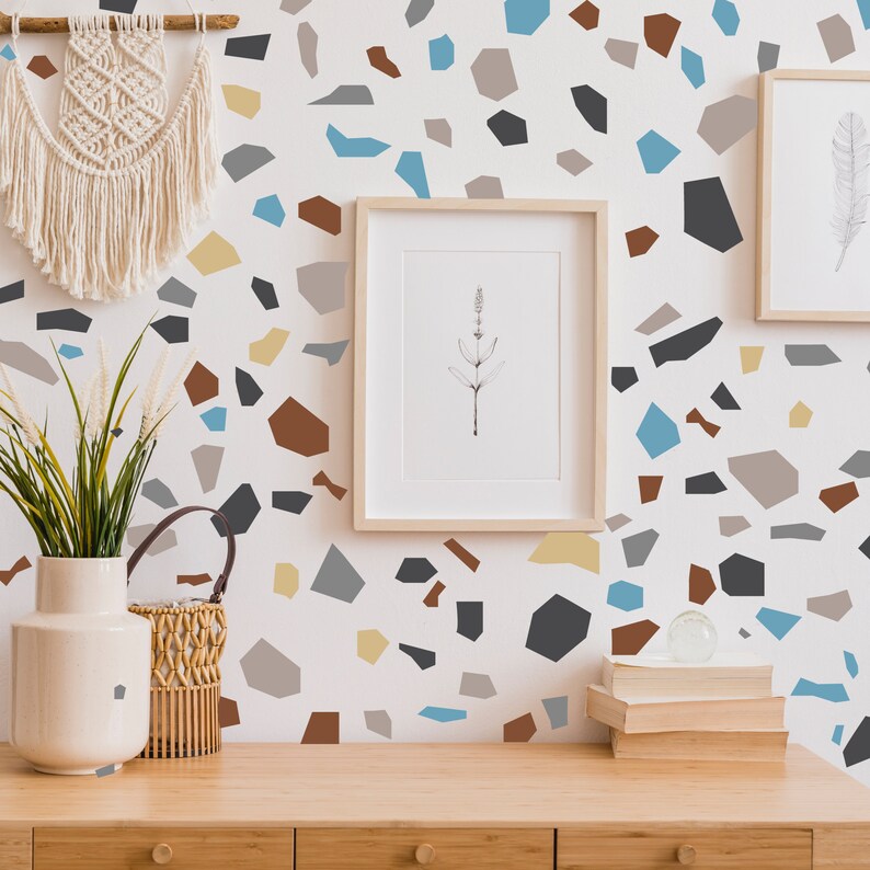 Terrazzo Wall Decal Terrazzo Wall Stickers Peel and Stick Etsy UK