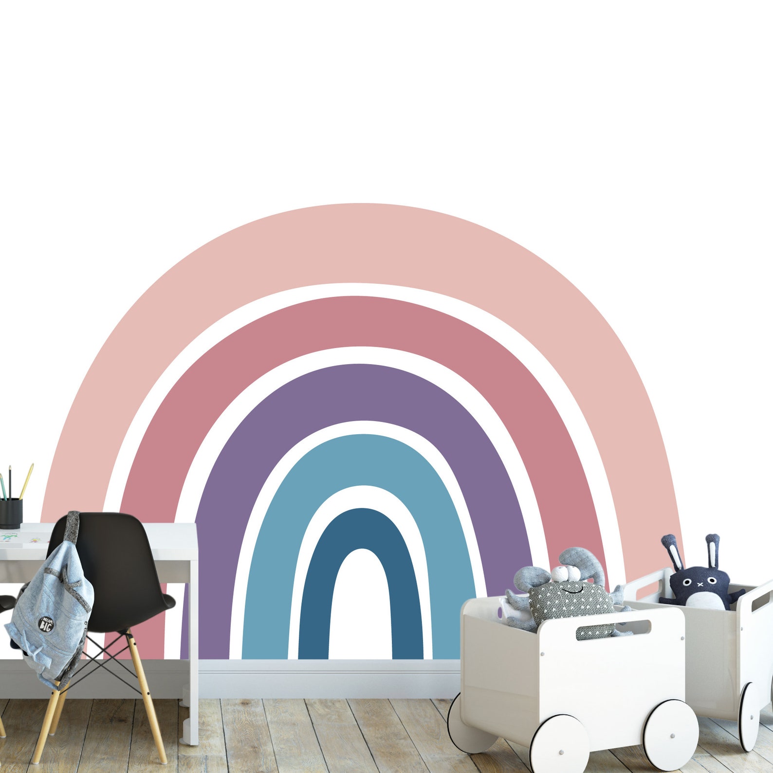 Rainbow Wall Decal Rainbow Wall Sticker Peel and Stick Etsy