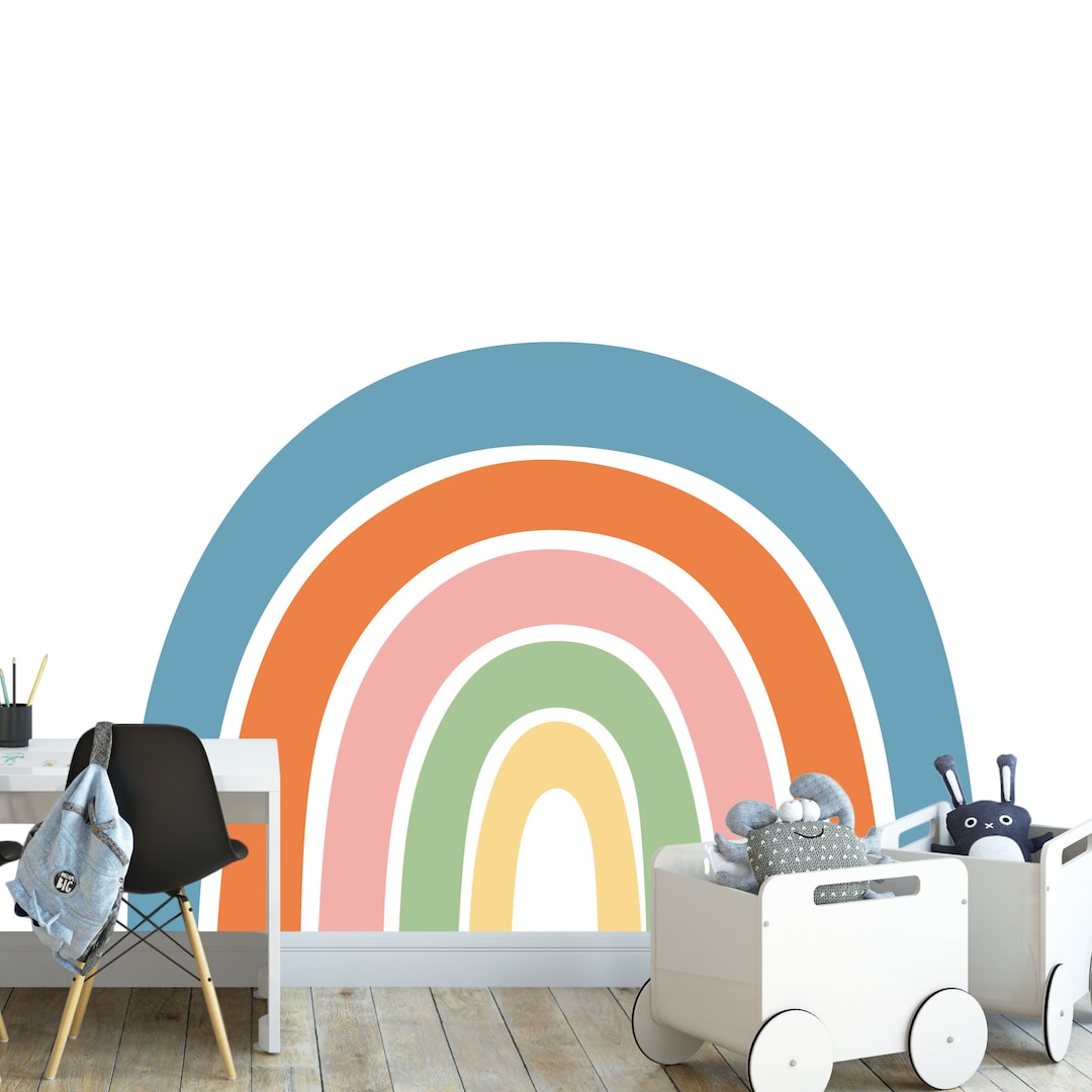 Rainbow Wall Decal Rainbow Wall Sticker Peel and Stick - Etsy