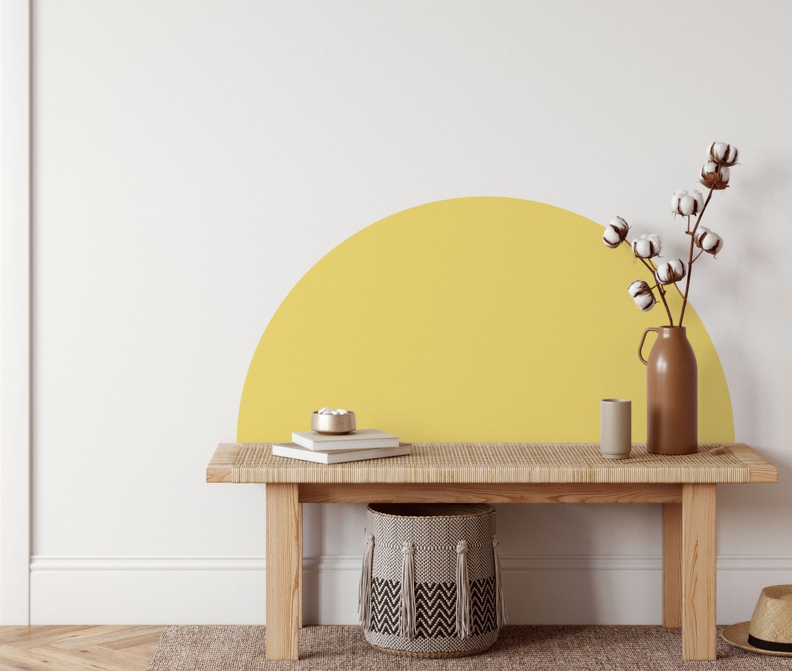 Half Circle Wall Decal Circle Arch Wall Decal Sticker Peel Etsy