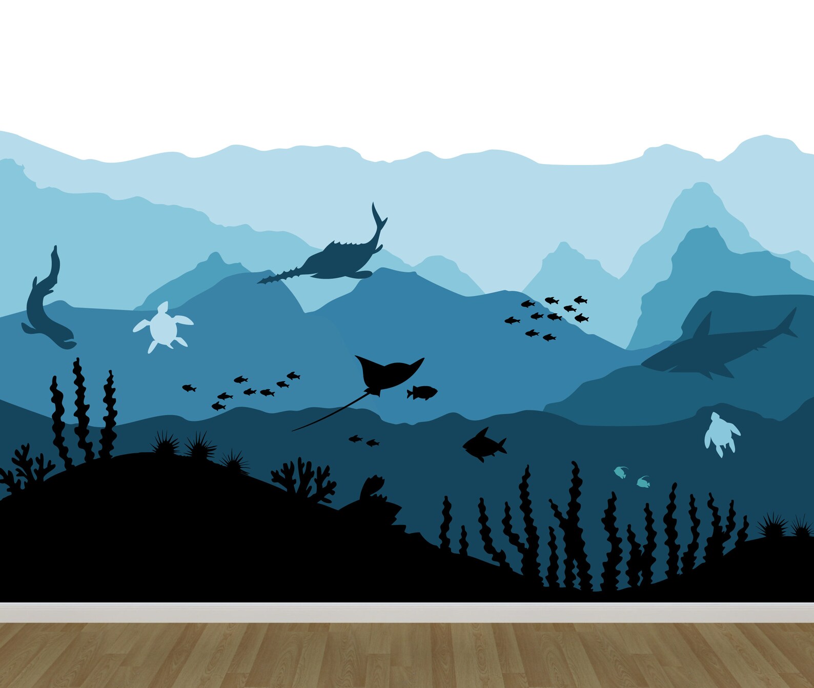 Under the Sea Decal Ocean Sea Decal Nursery Mural Decal Etsy