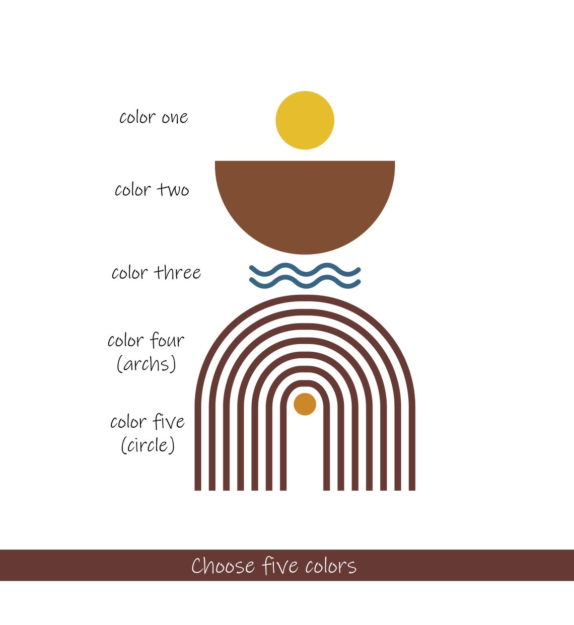 Boho Wall Decal Modern Wall Decal Sticker Arch Decal Etsy