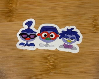 Zoombinis sticker inspired by 90s nostalgia computer game