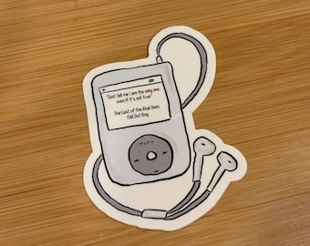 iPod sticker with song lyrics - 2 variations- The Killers & Fall Out Boy