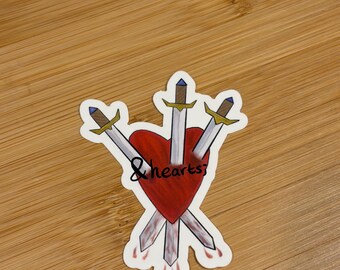 Tarot 3 of swords &hearts; HTML sticker