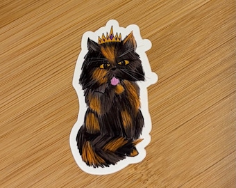 Princess Donut - Dungeon Crawler Carl, torti persian cat with crown sticker