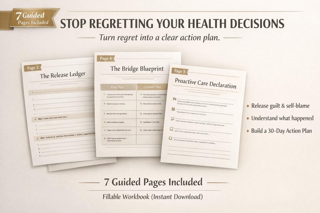 Medical Regret Shadow Work Journal | Health Anxiety Workbook PDF | Self ...