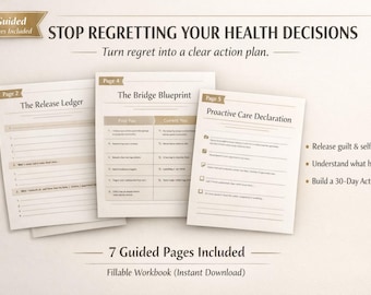 Medical Regret Shadow Work Workbook | Release Guilt, Build Habits (PDF Download)