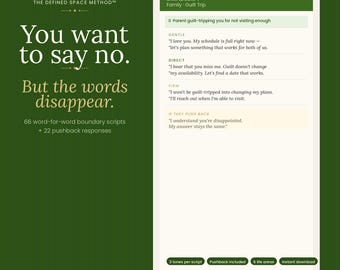 Boundary Scripts PDF for People Pleasers | 66 Word-for-Word Scripts (Digital Download)