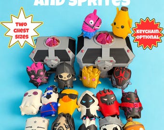 Sprite Chest |Fort Sprite Building Figures | Squishy | Battle Royale | Zero Point | Grim | Llama | Banana