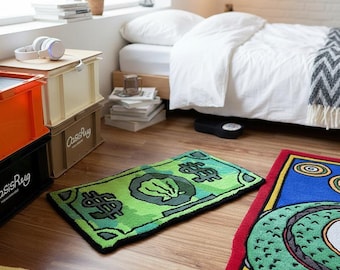 Dollarbiljet tapijt | Onderlegger groen geld | Uniek vloerdecor