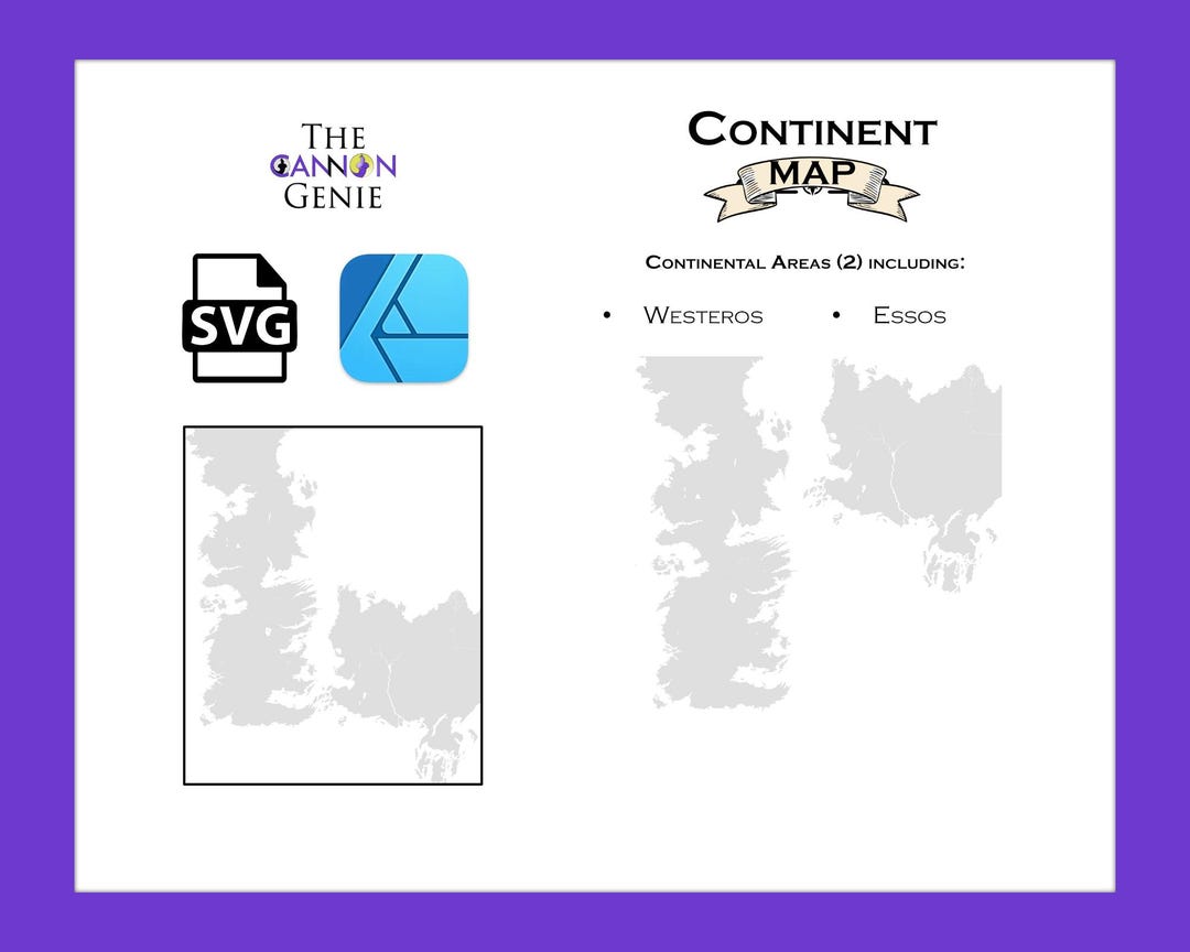 Editable Continent Map (SVG + Afdesign) - Etsy