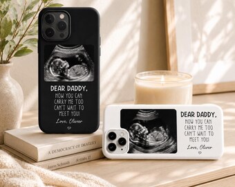 Personalized Ultrasound Phone Case, Dad To Be Gift, First Father’s Day Phone Cover