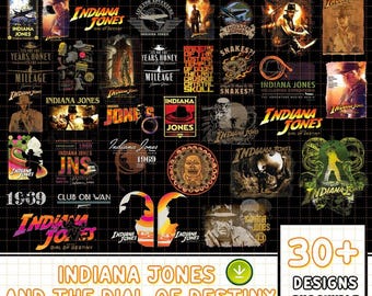 Indiana Jones Dial of Destiny PNG Bundle | Raiders Lost Ark Designs (Digital Download)