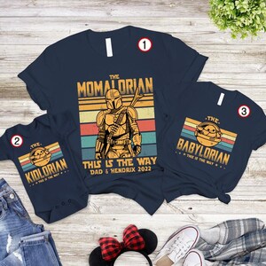 Dadalorian Starwars Father's Day T-Shirt, The Dadalorian Father Son Matching T-Shirts, Baby Yoda And The Mandalorian Dad Shirt Gift For Dad image 1