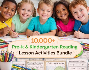 Preschool Learning Flashcards Bundle | Alphabet, Numbers, Shapes, Colors, Animals (PDF Download)