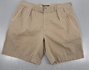 Vintage Polo Ralph Lauren Tyler Short Pleated Cream Tan Preppy