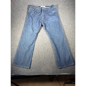 Jeans Levi's 517 Boot Cut da uomo, taglia 40x30, blu denim, lavaggio medio, 100% cotone, produzione messicana.