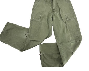 Vintage 1968 US Militär OG-107 Cotton Ripstop Tropical Hose