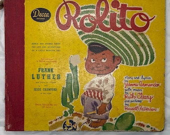 Vintage Rolito Decca Records Album No 313 Frank Luther 78 RPM Mexican Stories
