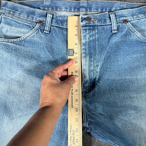 Wrangler 13MWZ Cowboy Cut Mens Blue Denim Jeans 38x29 Original Fit Western 13MWZ image 7