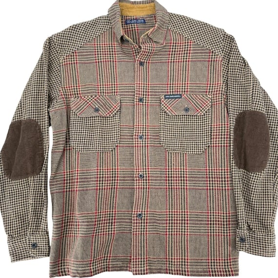 Pepe Jeans, VINTAGE Pepe Jeans London Mens Plaid Shirt Elbow Patches Portobello Road W11