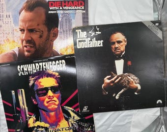 Lotto di 3 LaserDisc: Terminator, Die Hard - Duri a morire, Il Padrino - Il film