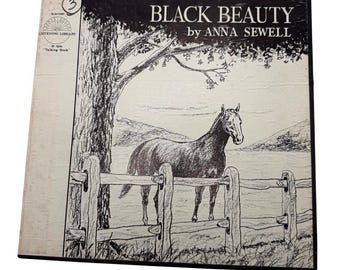 Black Beauty Anna Sewell Listening Library Vinyl LP Audiobook Set 33RPM Vintage