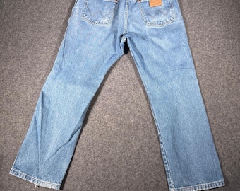 Wrangler 13MWZ Cowboy Cut Mens Blue Denim Jeans 38x29 Original Fit Western 13MWZ