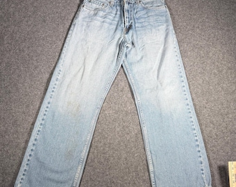 Levis 569 Loose Straight Jeans para hombre, talla 30x29, lavado claro, estilo skater Y2K, efecto desgastado.
