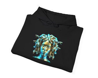 TitanTier Medusa Grafik Hoodie - Urban Elite Schwere Baumwollmischung