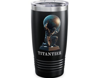 Matte Black Atlas Tumbler - 20 Unzen Edelstahl-isolierte Sportflasche