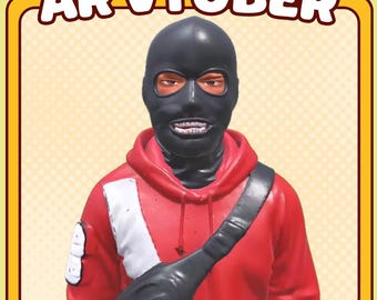 Exclusivo de SnapLens ARVtuber 3D / Seguimiento de ojos y boca en tiempo real / Streamfog / Bandido de la sudadera roja