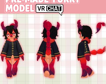 VRChat Melusine Zodiac Escorpio / Avatar Furry Zodiacal / Modelo 3D de cuerpo completo