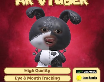 Personaje VTuber 3D de realidad aumentada gótica / Muñeca Velmour / Sincronización de ojos y labios en tiempo real / Streamfog / Snaplens