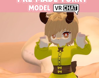 VRChat Melusine Zodiac Capricornio / Avatar Furry Capricornio / Modelo 3D de cuerpo completo