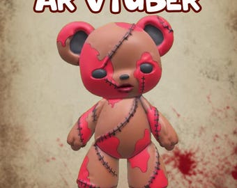 Blodd Dol / Personaje de realidad aumentada SnapLens / Streamfog ARVtuber / Avatar 3D VTuber con seguimiento de ojos y boca