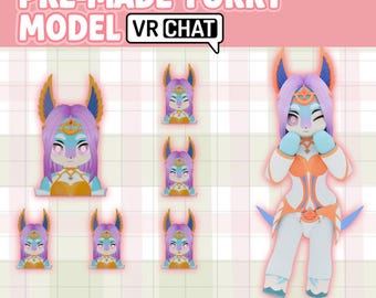 VRChat Melusine Zodiac Virgo / Avatar Furry Zodiacal / Modelo 3D de cuerpo completo